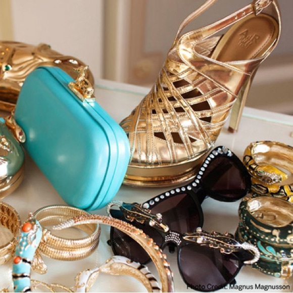 ANNA DELLO RUSSO X H&M Gold Platform Stiletto Heels ✨ - Picture 4 of 13